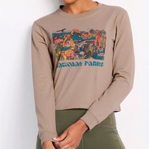 Parks Project National Parks Collage Boxy Cotton Long Sleeve size small